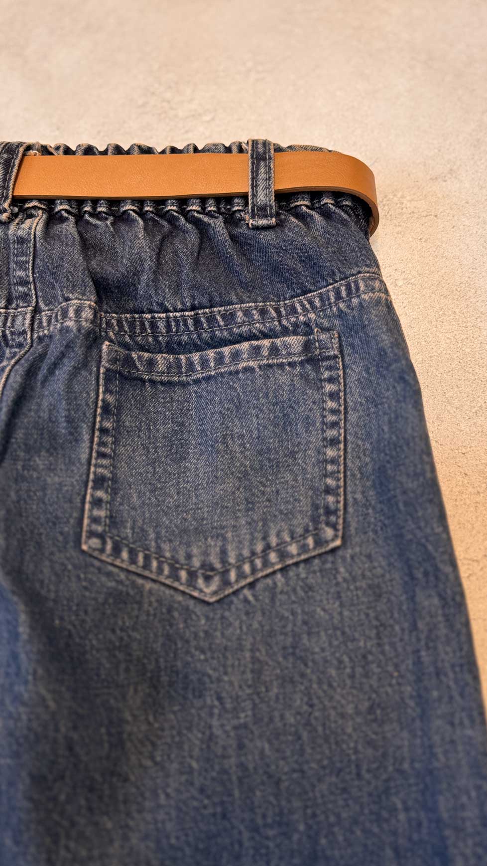 شلوار جین مام آبی تیره کد 529 - Image 4