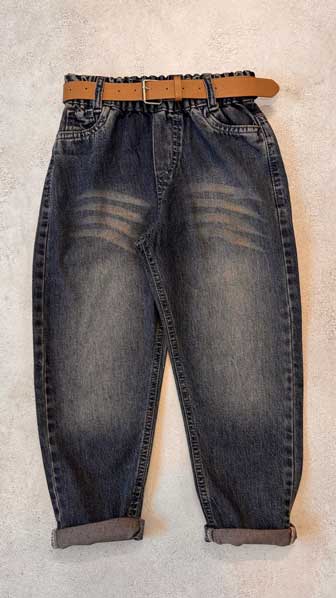 شلوار جین مام آبی تیره کد 529